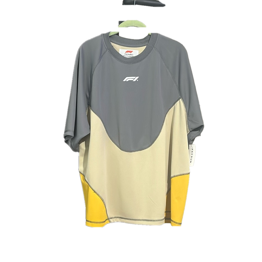 NWT Formula 1 x PacSun Recycled Slipstream T-Shirt Size XL Gray Yellow